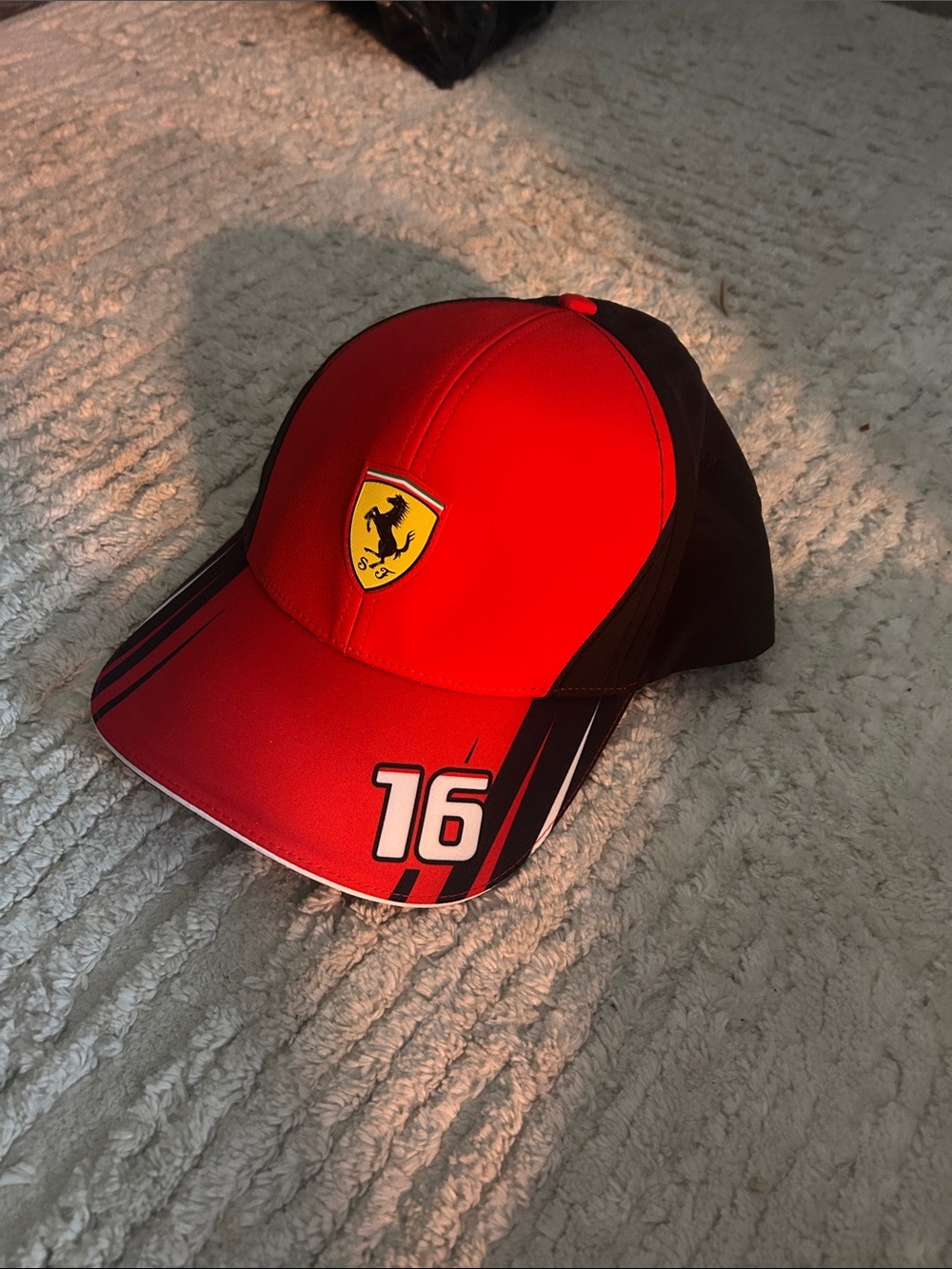 Ferrari Red and Black Racing Hat - #16 Charles Leclerc